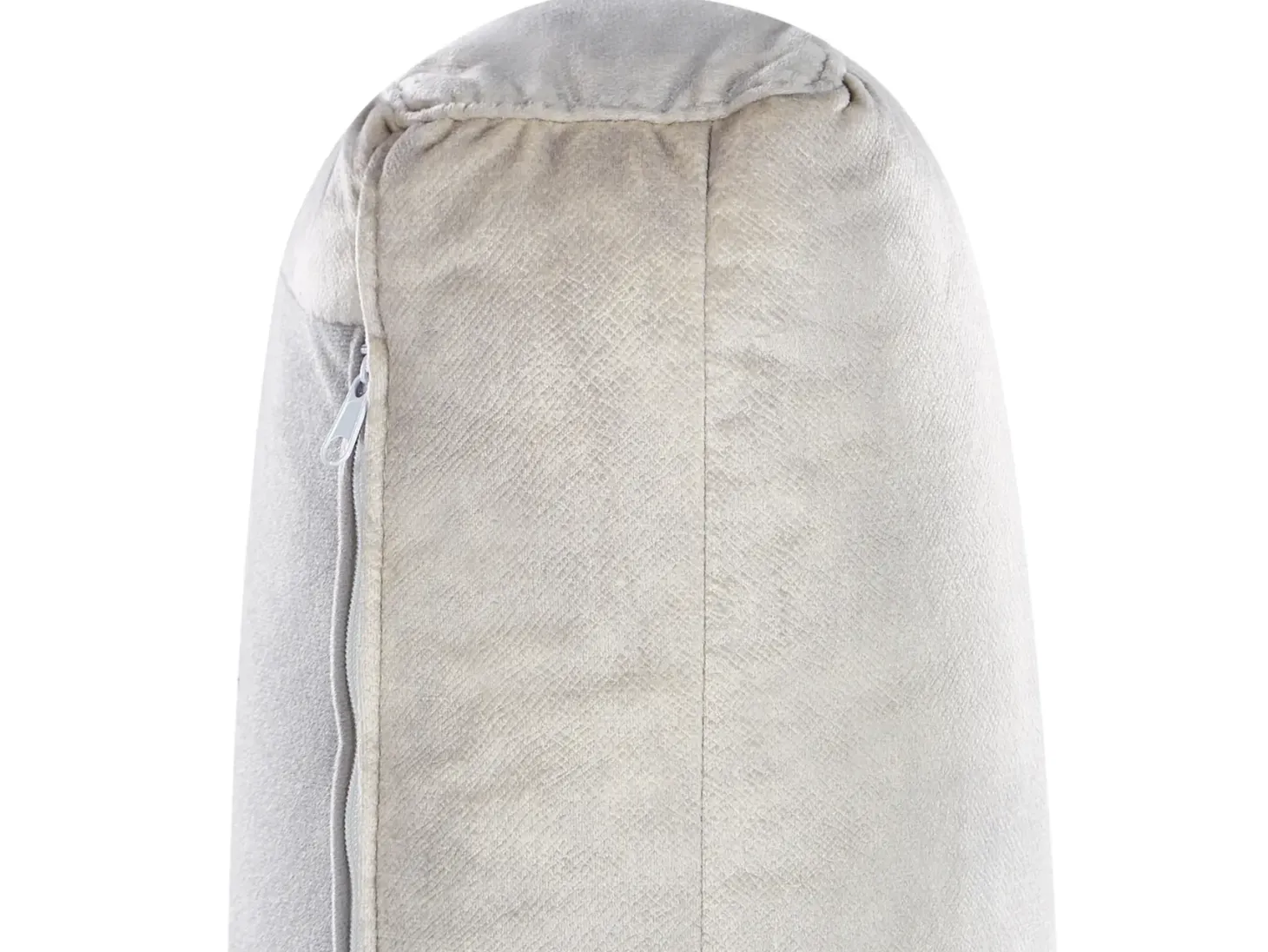 Hjørnesofa 4 personers KIRUNA Velour Lys Beige Venstrevendt