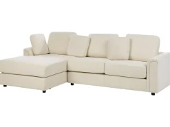 Hjørnesofa 4 personers KOHLO Lys Beige Højrevendt