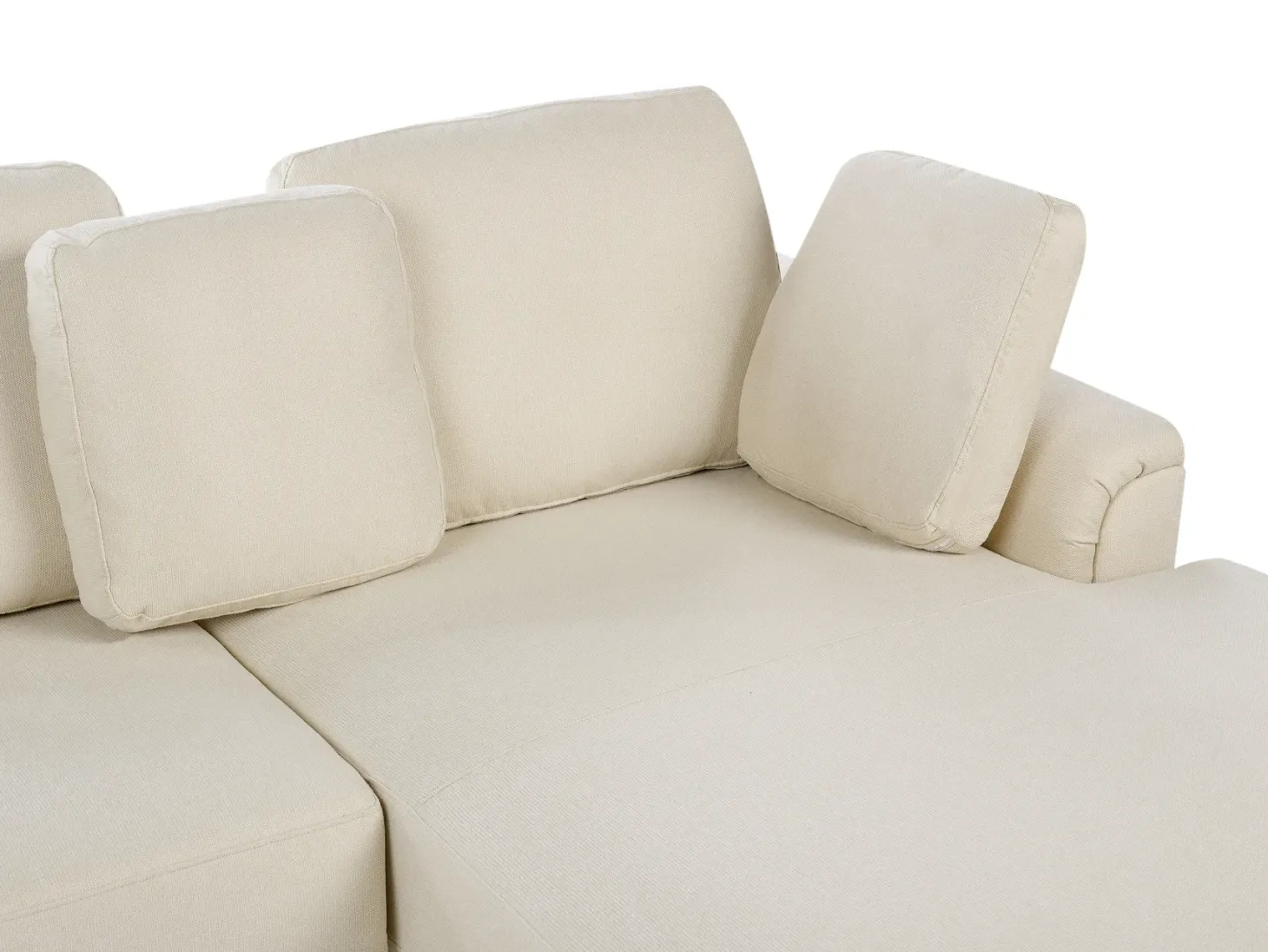 Hjørnesofa 4 personers KOHLO Lys Beige Venstrevendt