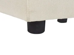 Hjørnesofa 4 personers KOHLO Lys Beige med fodskammel Højrevendt