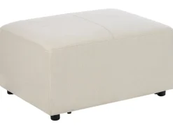 Hjørnesofa 4 personers KOHLO Lys Beige med fodskammel Venstrevendt