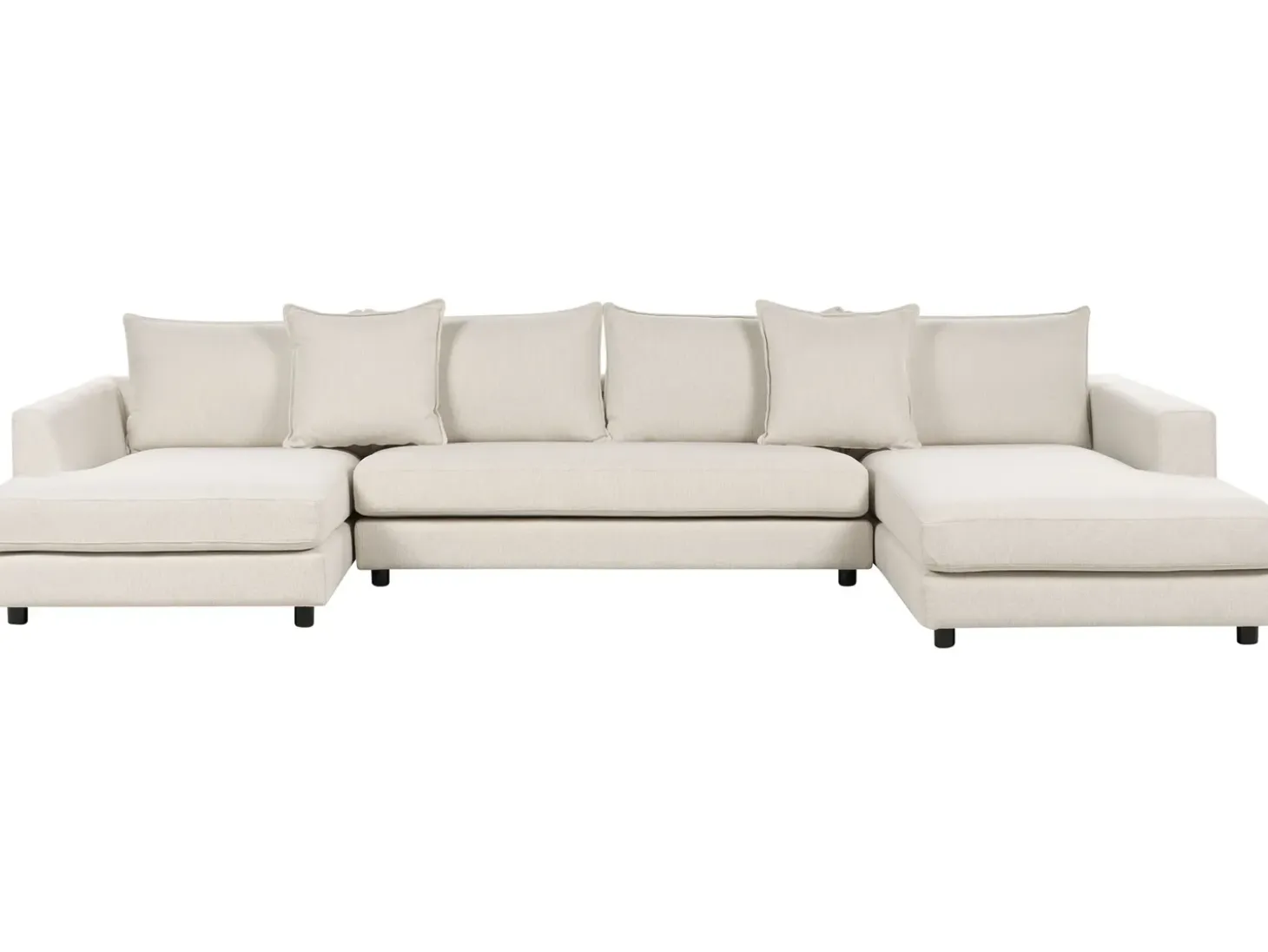 Hjørnesofa 5 personers LILVIKEN Lys Beige