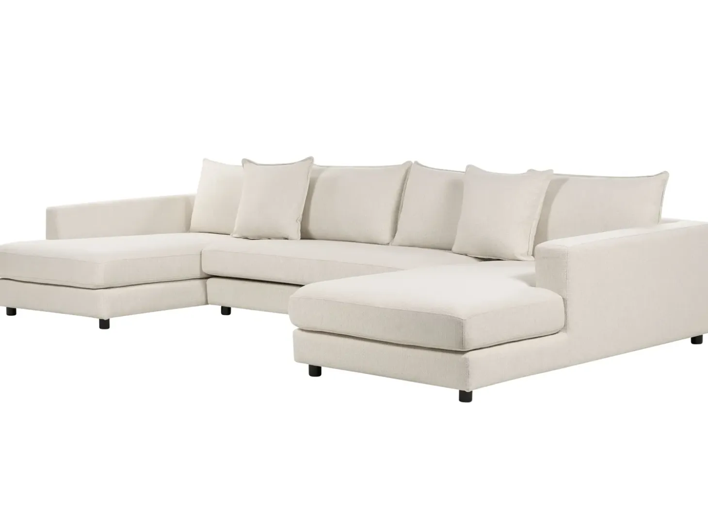 Hjørnesofa 5 personers LILVIKEN Lys Beige