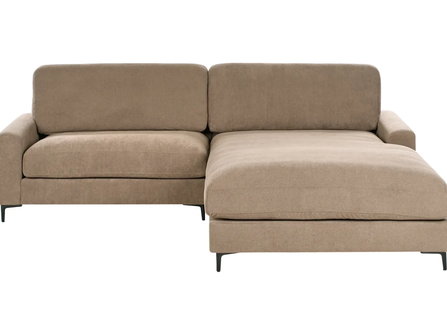 Hjørnesofa 3 personers MALOY Brun Venstrevendt