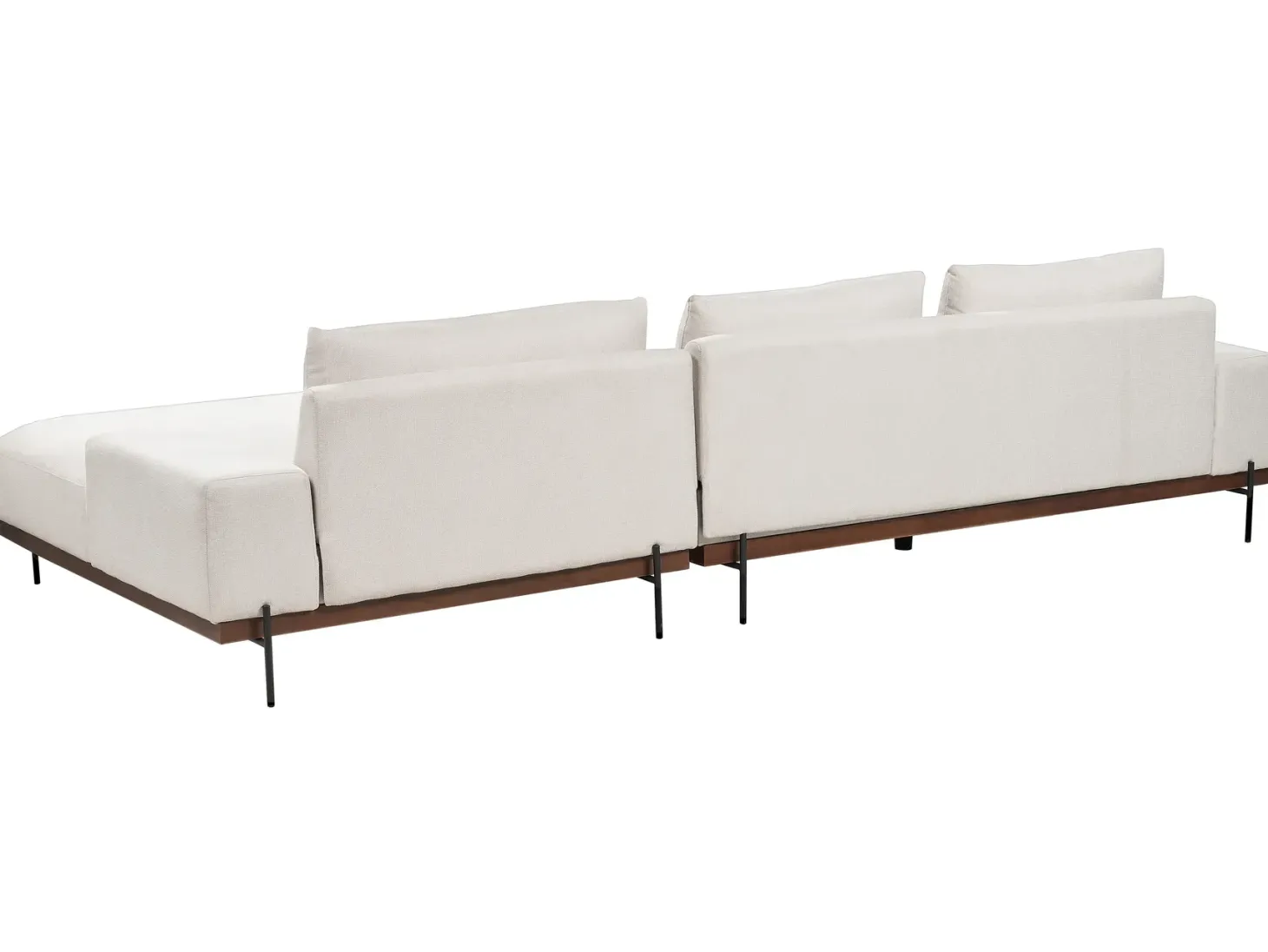 Hjørnesofa 4 personers MARIFERD Lys Beige Venstrevendt