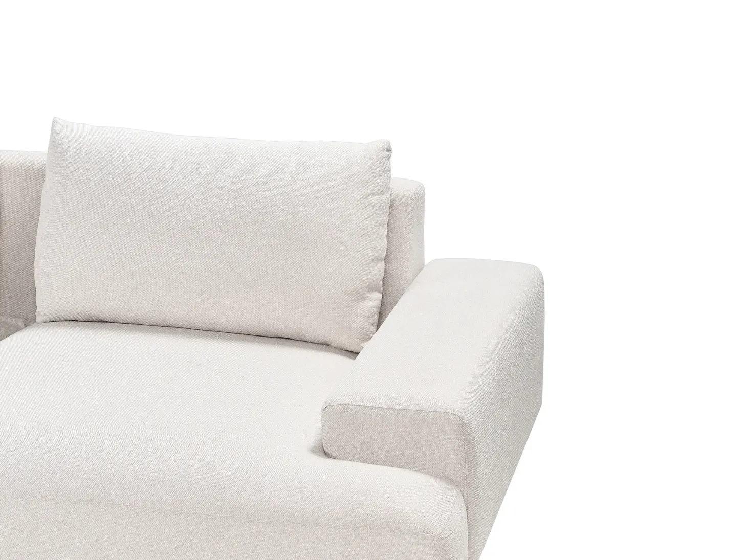 Hjørnesofa 4 personers MARIFERD Lys Beige Venstrevendt