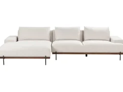 Hjørnesofa 4 personers MARIFERD Lys Beige Højrevendt