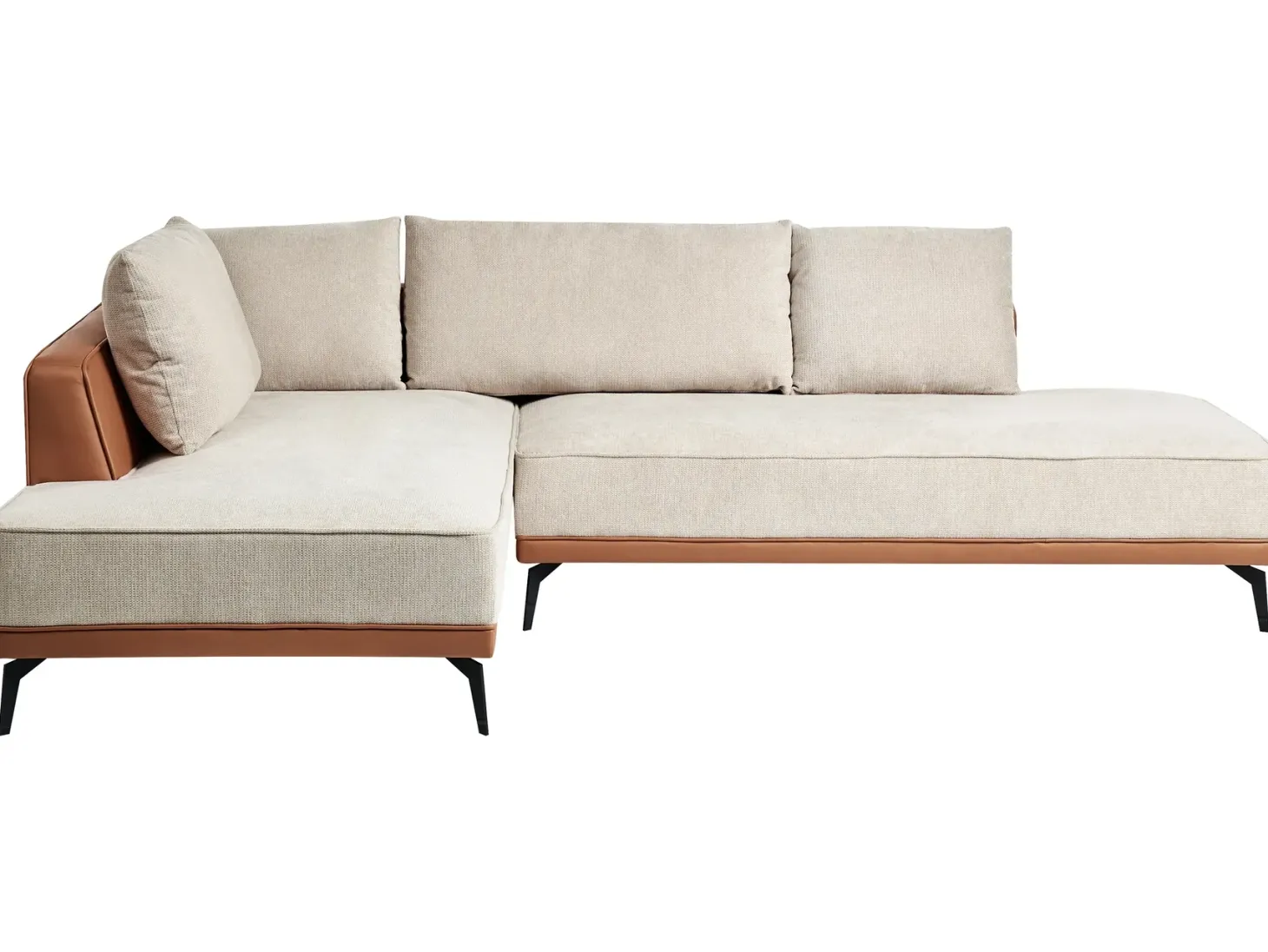 Hjørnesofa 3 personers MYKEN Lys Beige Højrevendt