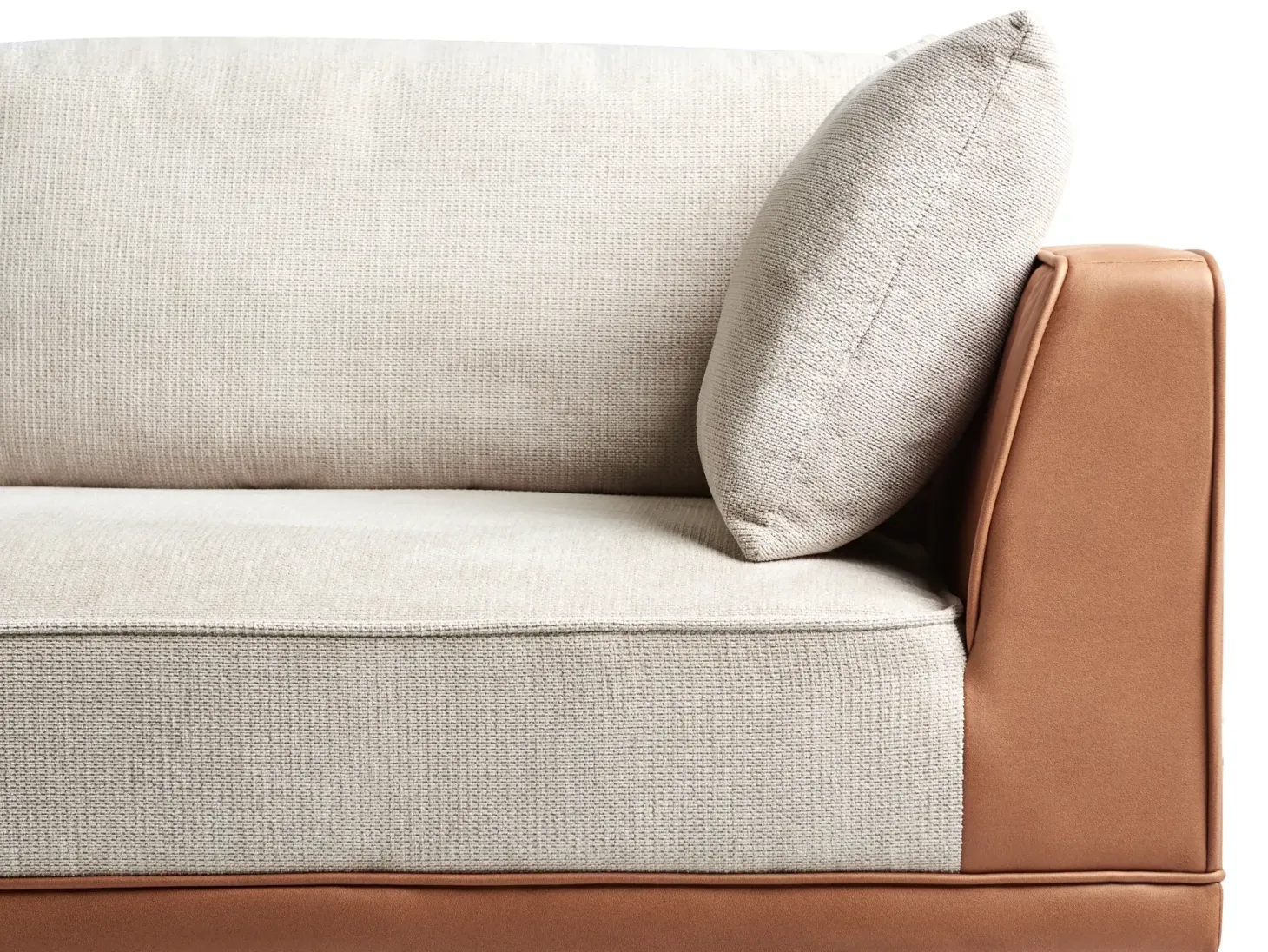 Hjørnesofa 3 personers MYKEN Lys Beige Højrevendt