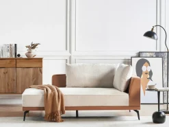 Hjørnesofa 3 personers MYKEN Lys Beige Højrevendt