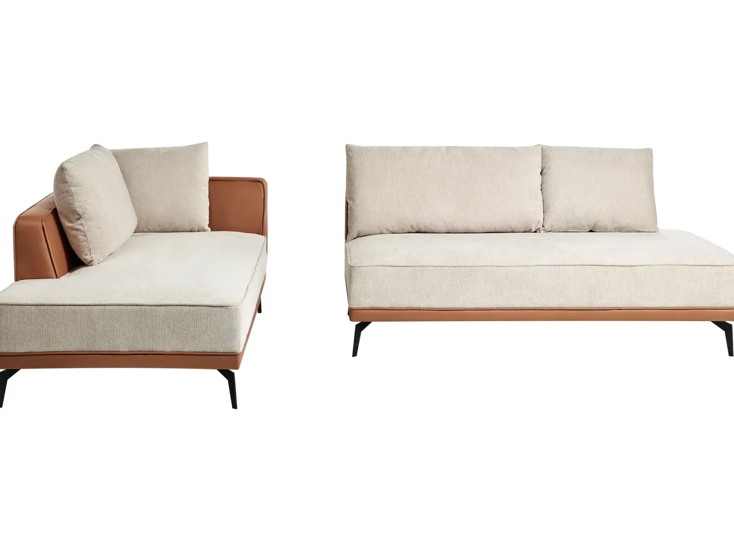 Hjørnesofa 3 personers MYKEN Lys Beige Højrevendt