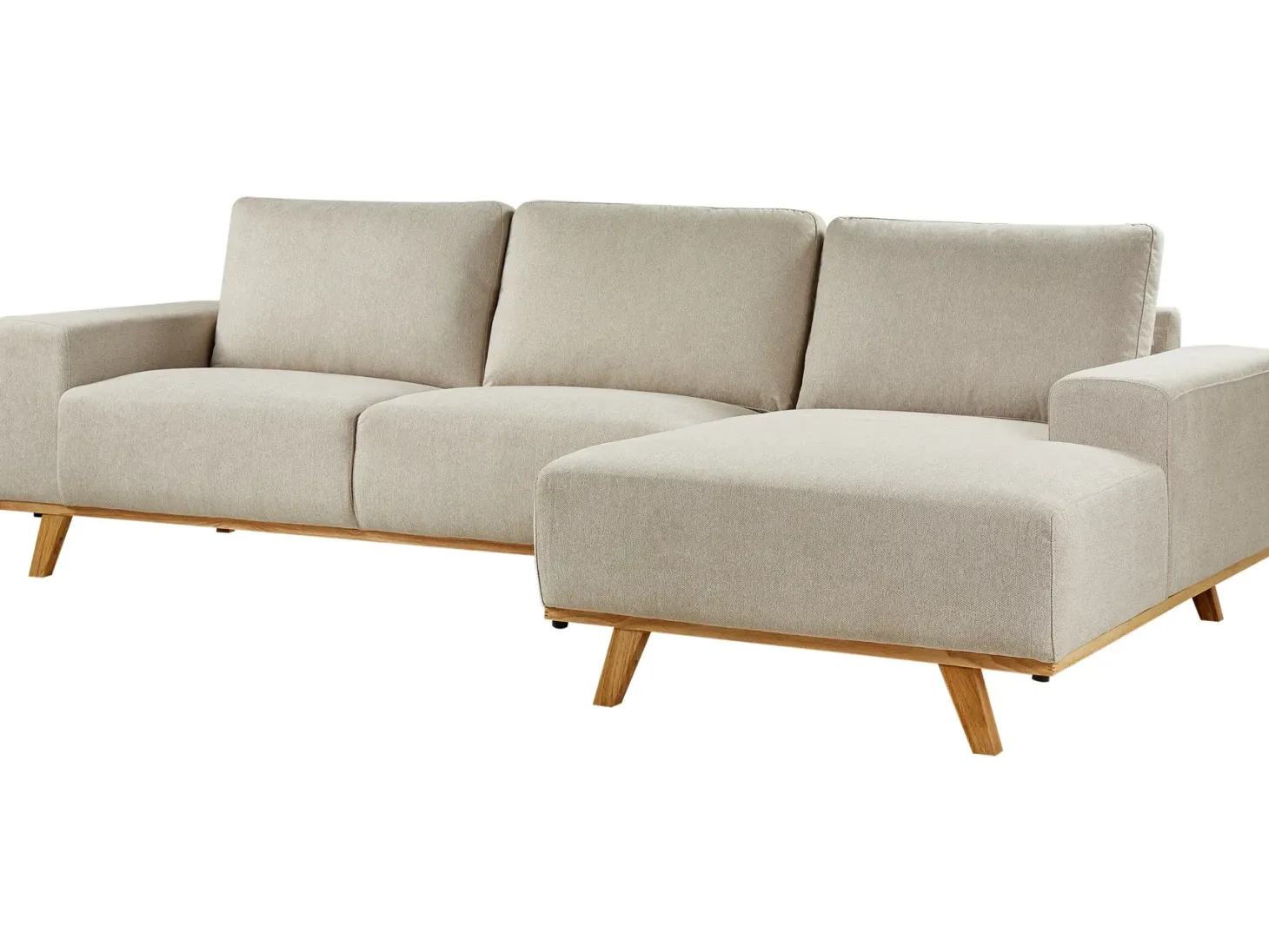 Hjørnesofa 3 personers NORA Beige Venstrevendt