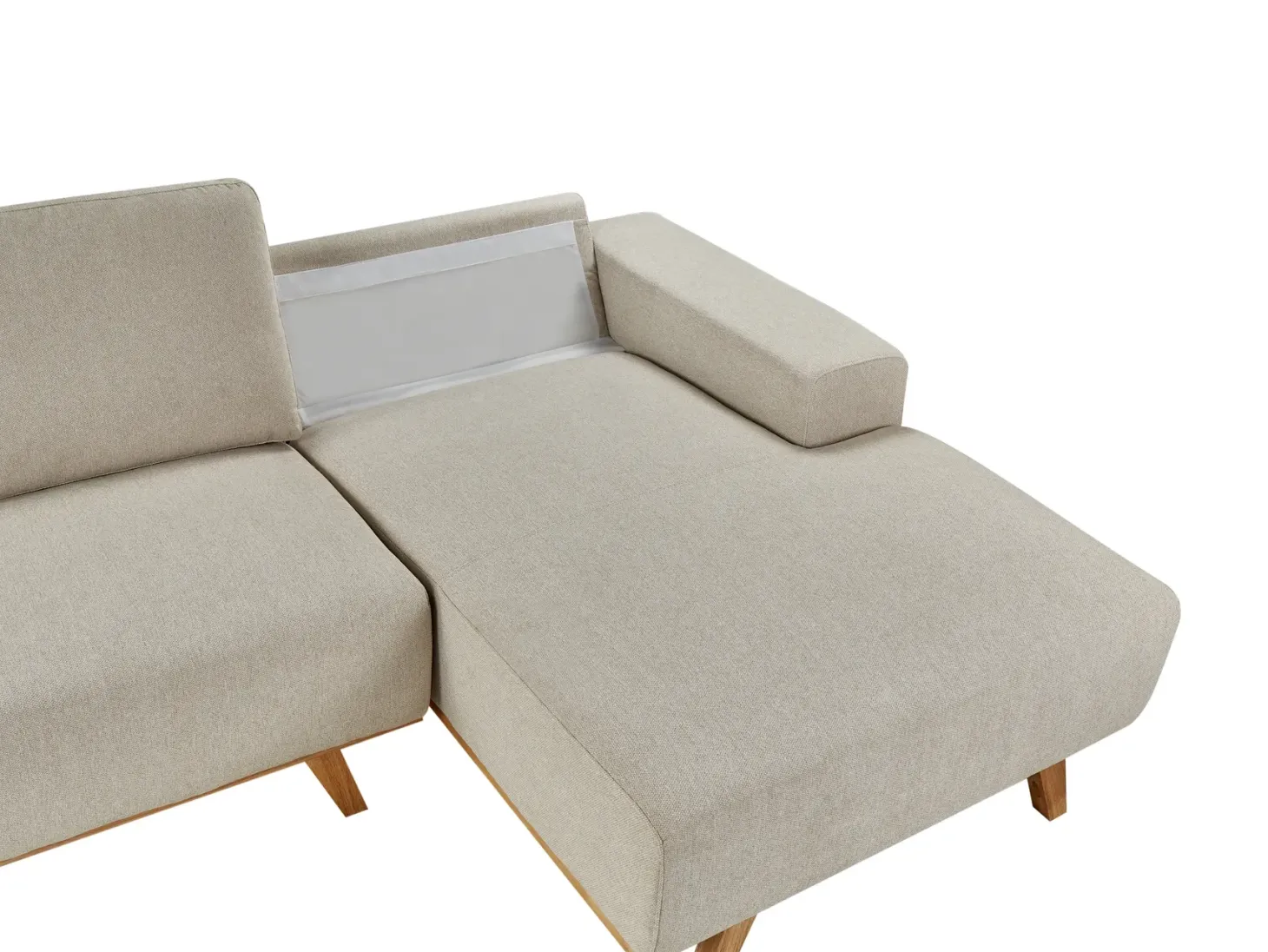 Hjørnesofa 3 personers NORA Beige Venstrevendt