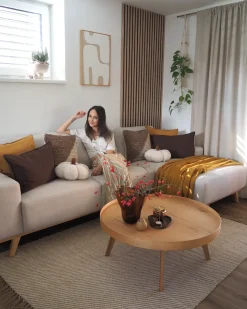 Hjørnesofa 3 personers NORA Beige Venstrevendt
