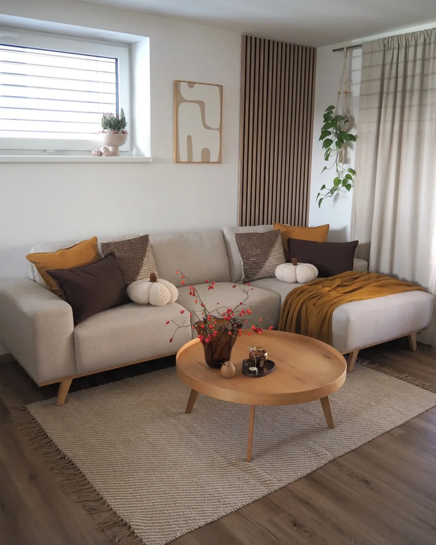 Hjørnesofa 3 personers NORA Beige Venstrevendt