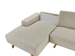 Hjørnesofa 3 personers NORA Beige Højrevendt