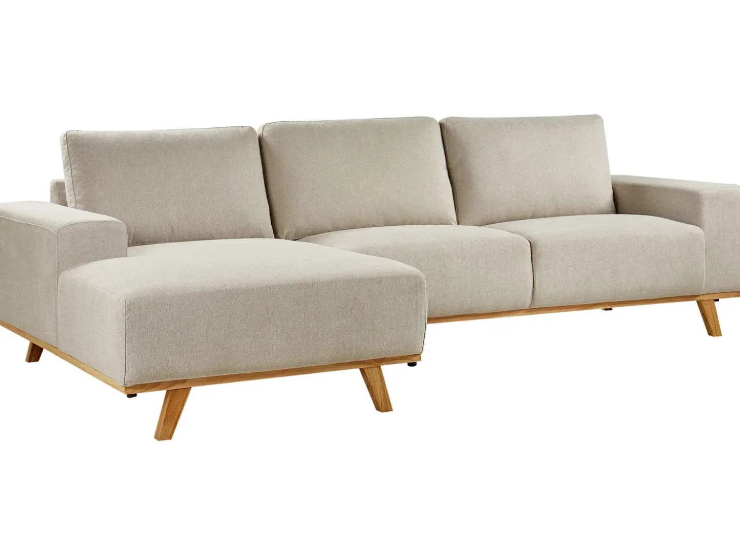 Hjørnesofa 3 personers NORA Beige Højrevendt