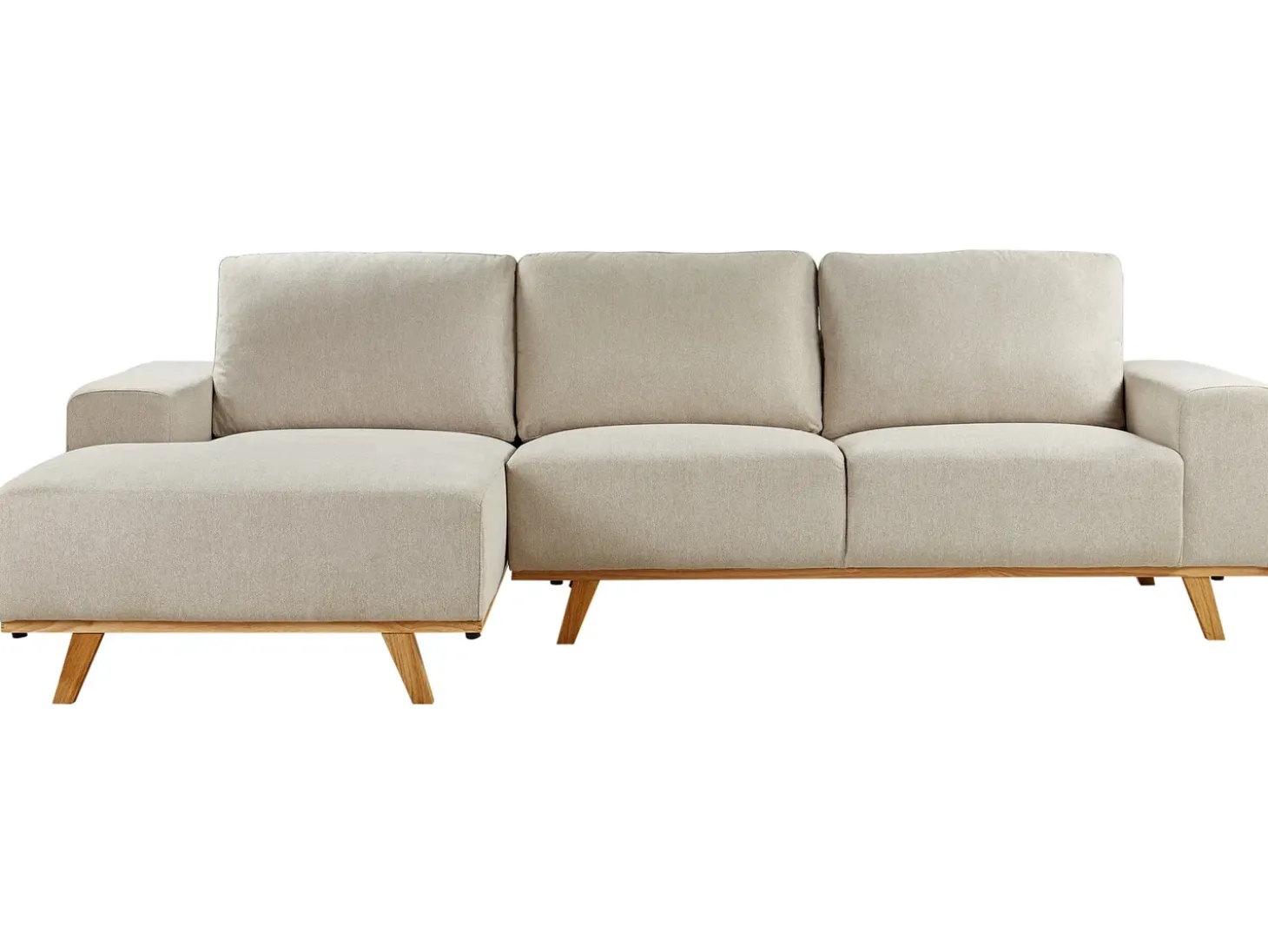 Hjørnesofa 3 personers NORA Beige Højrevendt