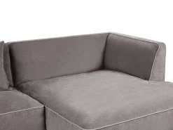 Hjørnesofa 3 personers SATER Chenille Brungrå Venstrevendt