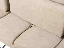 Hjørnesofa 3 personers SERSAN Chenille Beige Højrevendt
