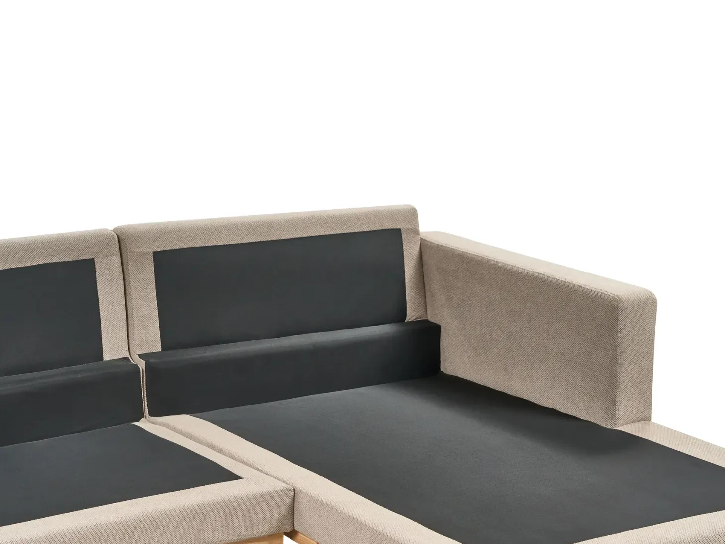 Hjørnesofa 4 personers SIGGARD Brungrå Venstrevendt