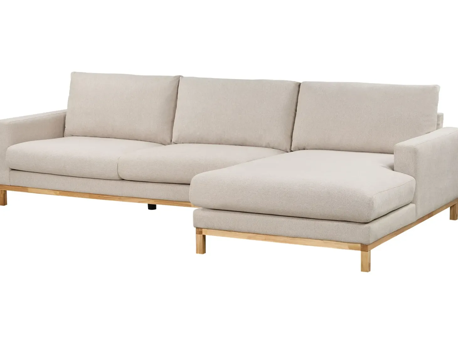 Hjørnesofa 4 personers SIGGARD Beige Venstrevendt