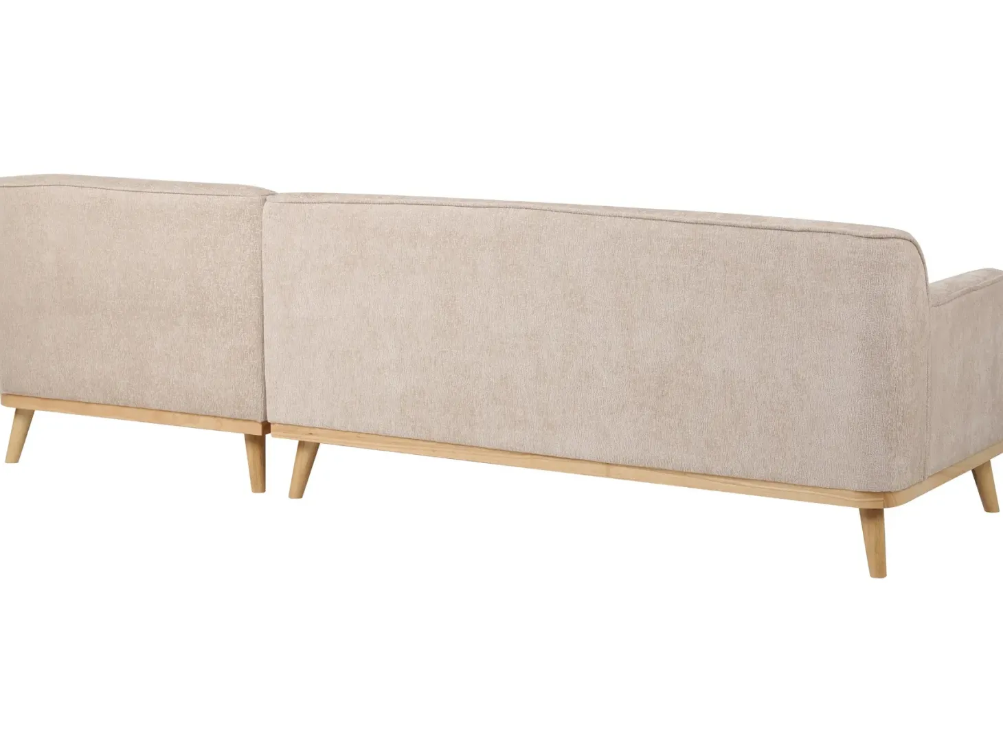 Hjørnesofa 3 personers SIMOS Chenille Beige Venstrevendt
