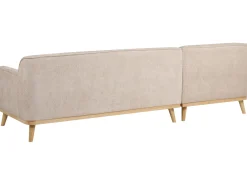 Hjørnesofa 3 personers SIMOS Chenille Beige Højrevendt
