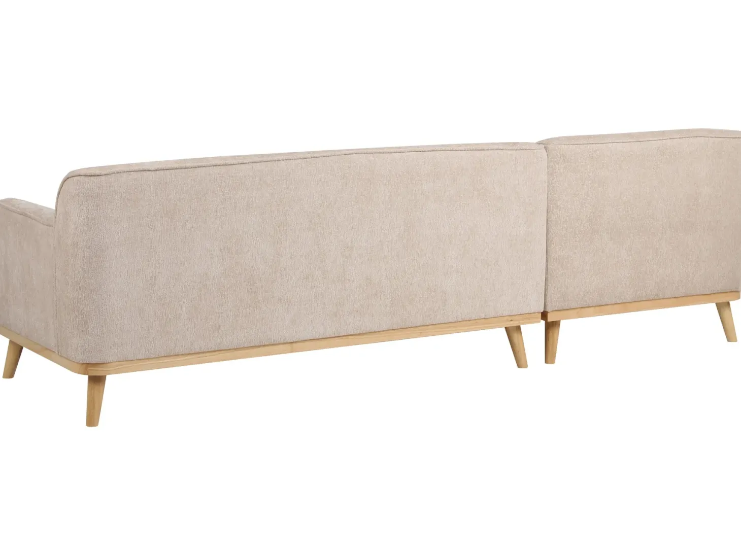 Hjørnesofa 3 personers SIMOS Chenille Beige Højrevendt