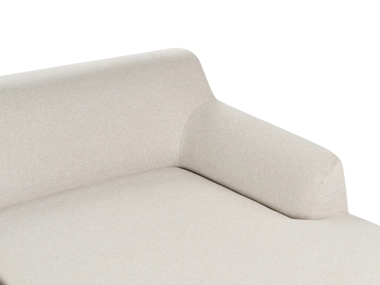 Hjørnesofa 3 personers SOSJO Lys Beige Venstrevendt