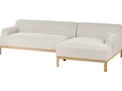 Hjørnesofa 3 personers SOSJO Lys Beige Venstrevendt