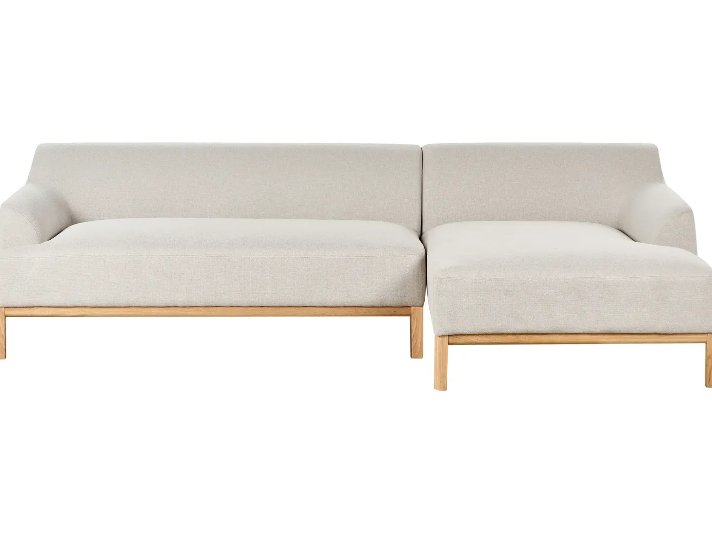 Hjørnesofa 3 personers SOSJO Lys Beige Venstrevendt