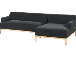 Hjørnesofa 3 personers SOSJO Sort Venstrevendt