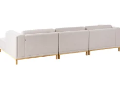 Hjørnesofa 5 personers VENG Lys Beige Venstrevendt