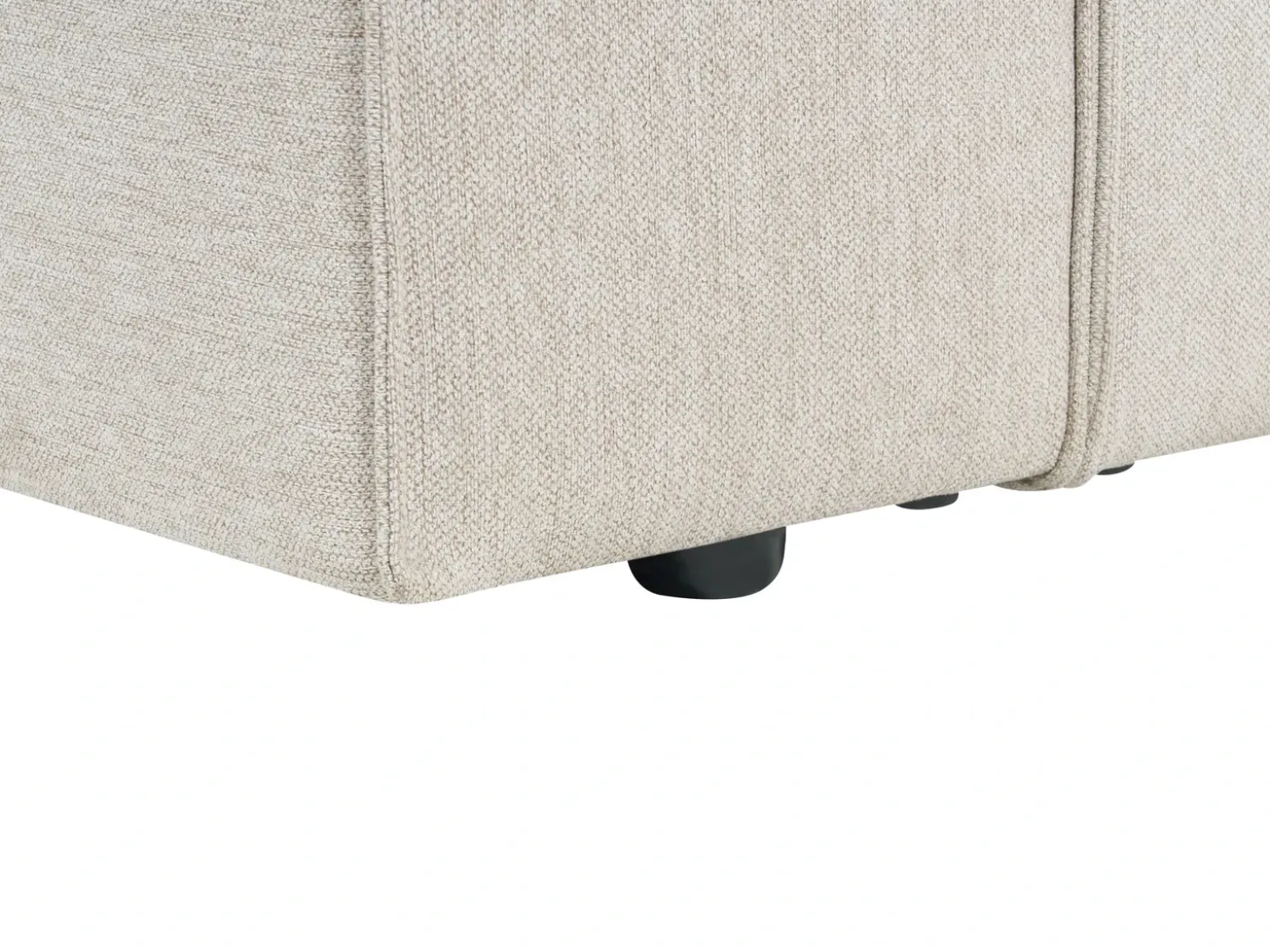 Hjørnesofa 3 personers VERNON Lys Beige Venstrevendt