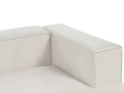 Hjørnesofa 3 personers VERNON Lys Beige Venstrevendt
