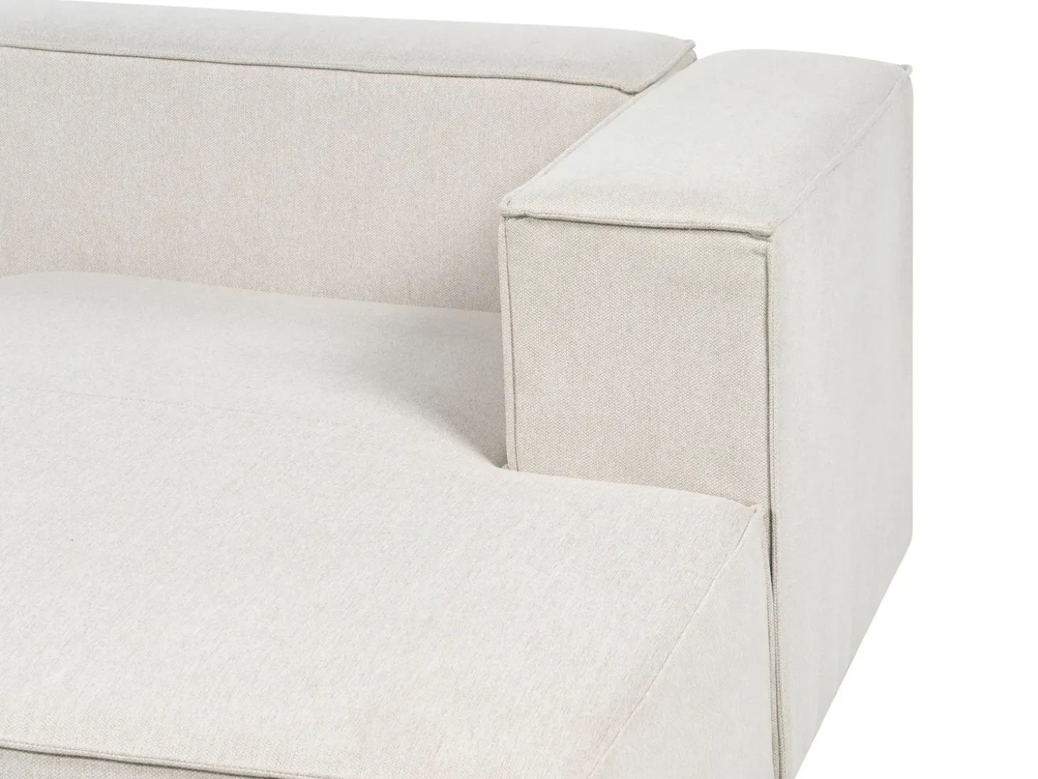 Hjørnesofa 3 personers VERNON Lys Beige Højrevendt