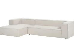 Hjørnesofa 3 personers VERNON Lys Beige Højrevendt