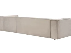 Hjørnesofa 3 personers VERNON Velour Brungrå Venstrevendt
