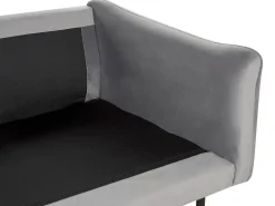 Hjørnesofa 4 personers VINTERBRO Velour Grå Højrevendt