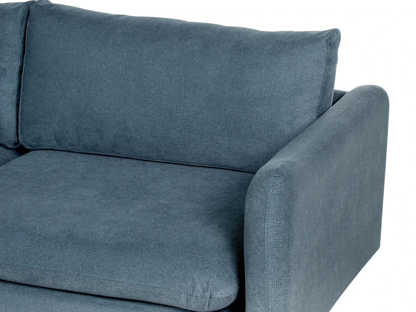 Hjørnesofa 4 personers VINTERBRO Chenille Blå Højrevendt