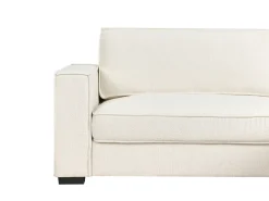 Hjørnesofa RENDERS Boucle Cremehvid med fodskammel Venstrevendt