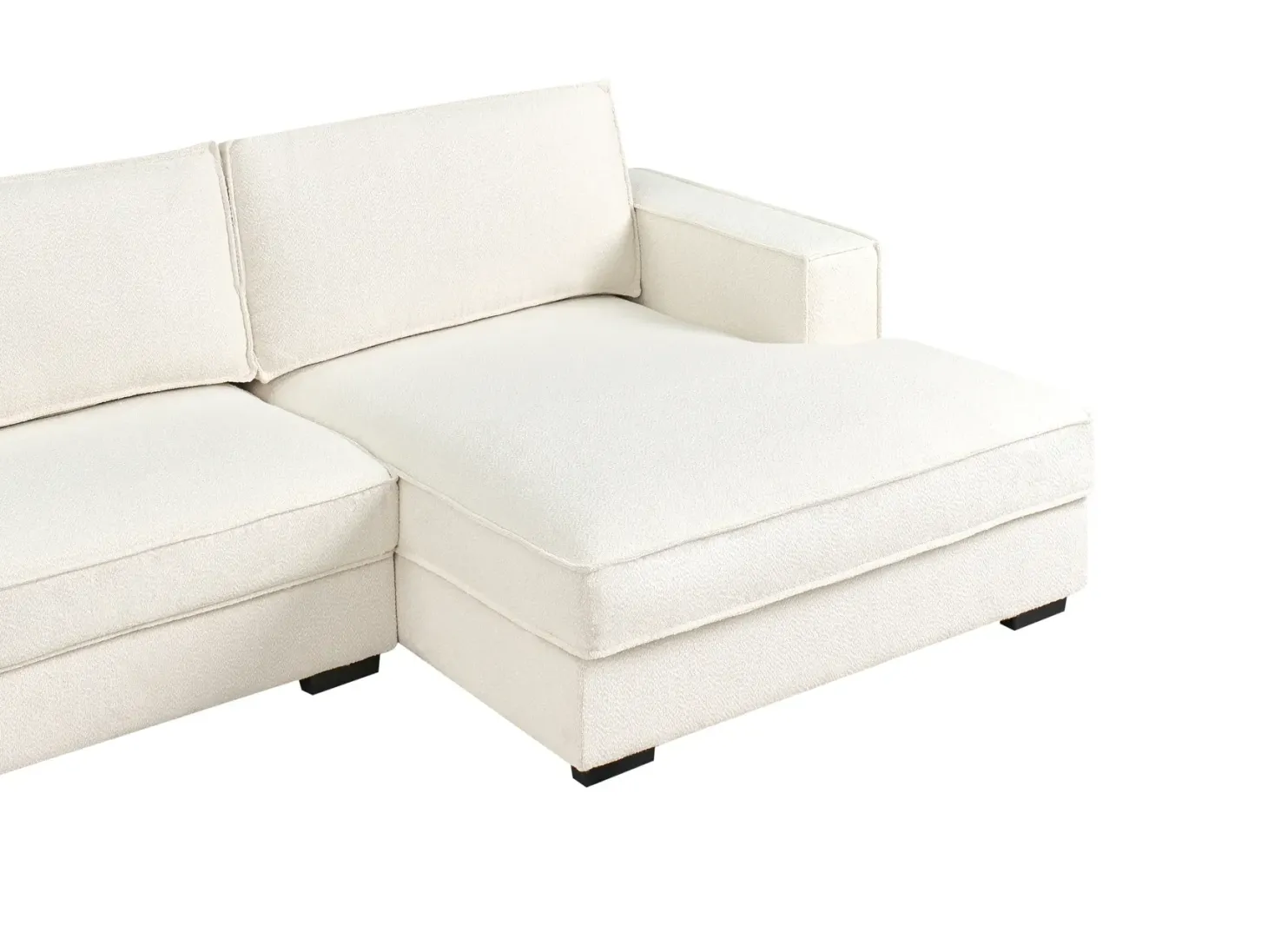 Hjørnesofa RENDERS Boucle Cremehvid Venstrevendt