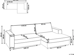 Hjørnesofa RENDERS Boucle Cremehvid Venstrevendt
