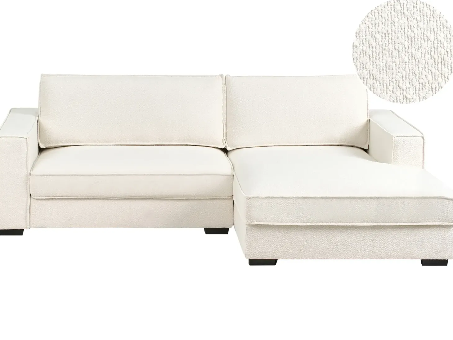 Hjørnesofa RENDERS Boucle Cremehvid Venstrevendt