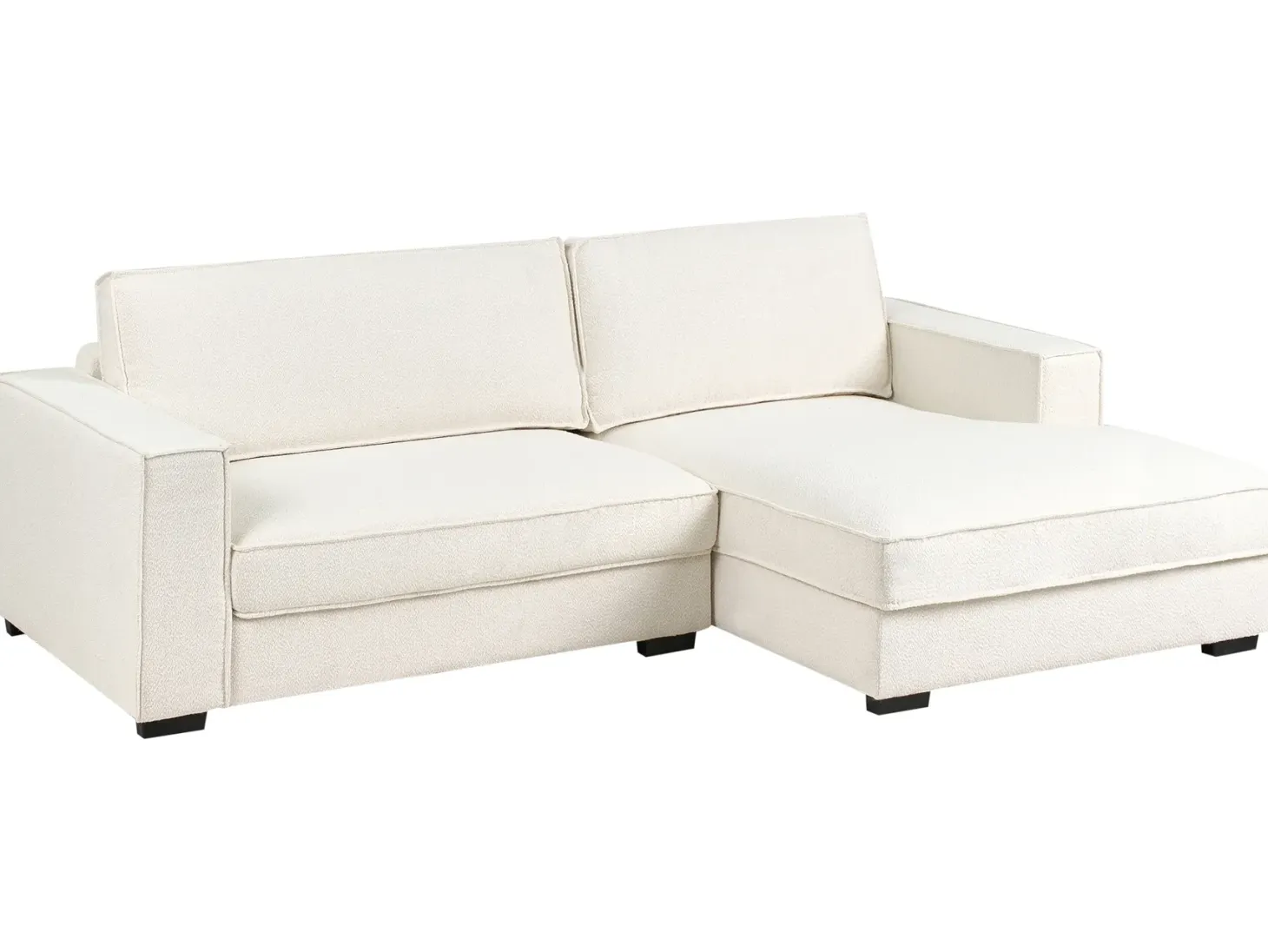 Hjørnesofa RENDERS Boucle Cremehvid Venstrevendt