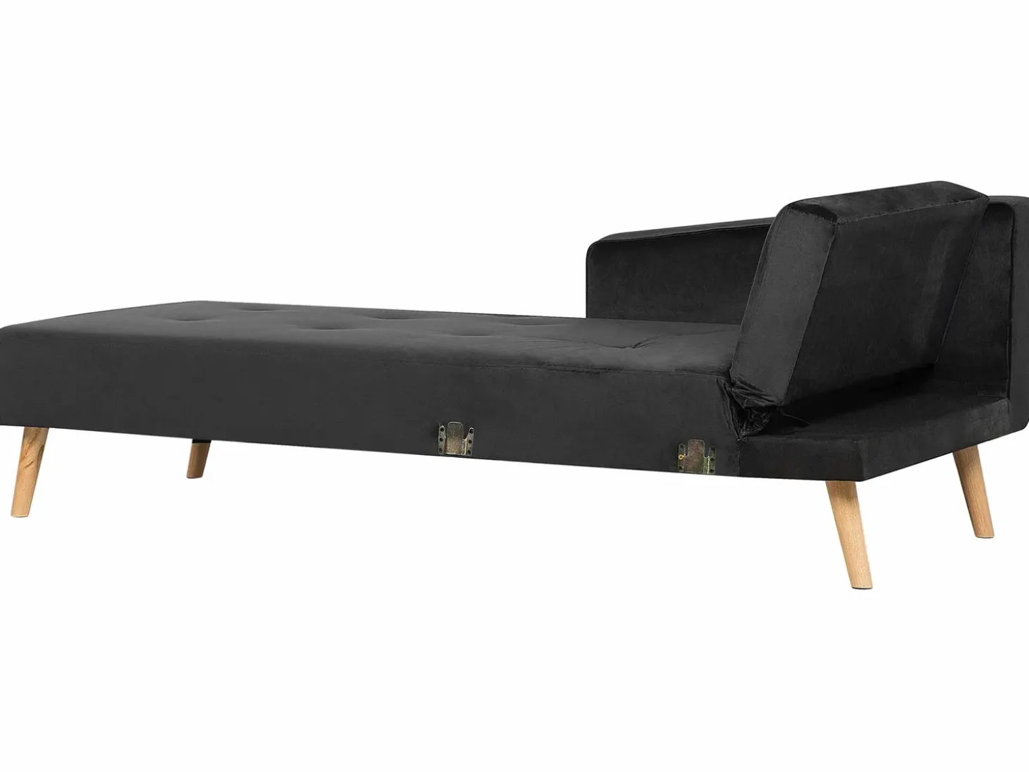 Hjørnesovesofa 4 personers VADSO Velour Sort Højrevendt