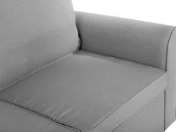 Hjørnesovesofa 3 personers NESNA Lysegrå med opbevaring Venstrevendt