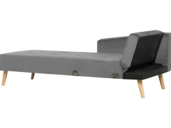 Hjørnesovesofa 4 personers VADSO Velour Grå Højrevendt