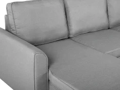 Hjørnesovesofa 3 personers NESNA Lysegrå med opbevaring Højrevendt